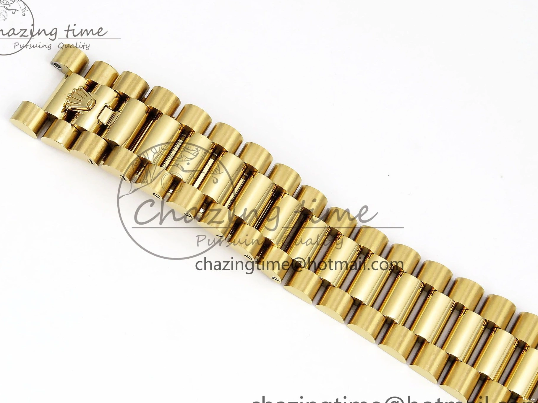 MiroTime 0408 Day Date 40 YG JDF Gain Weight 904L Steel White Roman Dial on President Bracelet VR3255 V Functional 1369